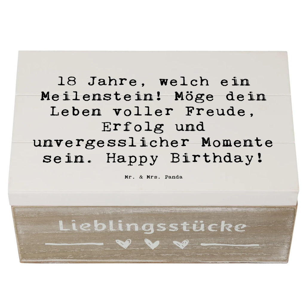 Holzkiste Spruch 18. Geburtstag Meilenstein Erinnerungskiste, Kiste, Erinnerungsbox, XXL, Schatzkiste, Geschenkdose, Schatulle, Holzkiste, Dekokiste, Geschenkbox, Truhe, Aufbewahrungsbox, Geburtstag, Geburtstagsgeschenk, Geschenk