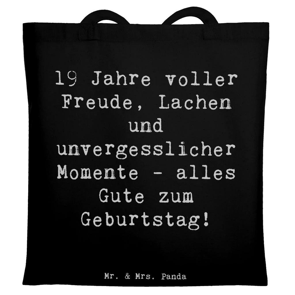 Tragetasche Spruch 19. Geburtstag Freude Schultertasche, Einkaufstüte, Tragetasche, Beutel, Badetasche, Beuteltasche, Laptoptasche, Jutetasche, Einkaufstasche, Stofftasche, Shopper, Umhängetasche, Tasche, Stoffbeutel, Jutebeutel, Strandtasche, Geburtstag, Geburtstagsgeschenk, Geschenk