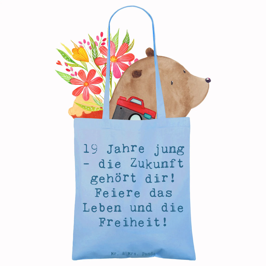 Tragetasche Spruch 19. Geburtstag Stoffbeutel, Stofftasche, Umhängetasche, Einkaufstasche, Tasche, Schultertasche, Beuteltasche, Badetasche, Shopper, Tragetasche, Jutetasche, Beutel, Jutebeutel, Strandtasche, Einkaufstüte, Laptoptasche, Geburtstag, Geburtstagsgeschenk, Geschenk