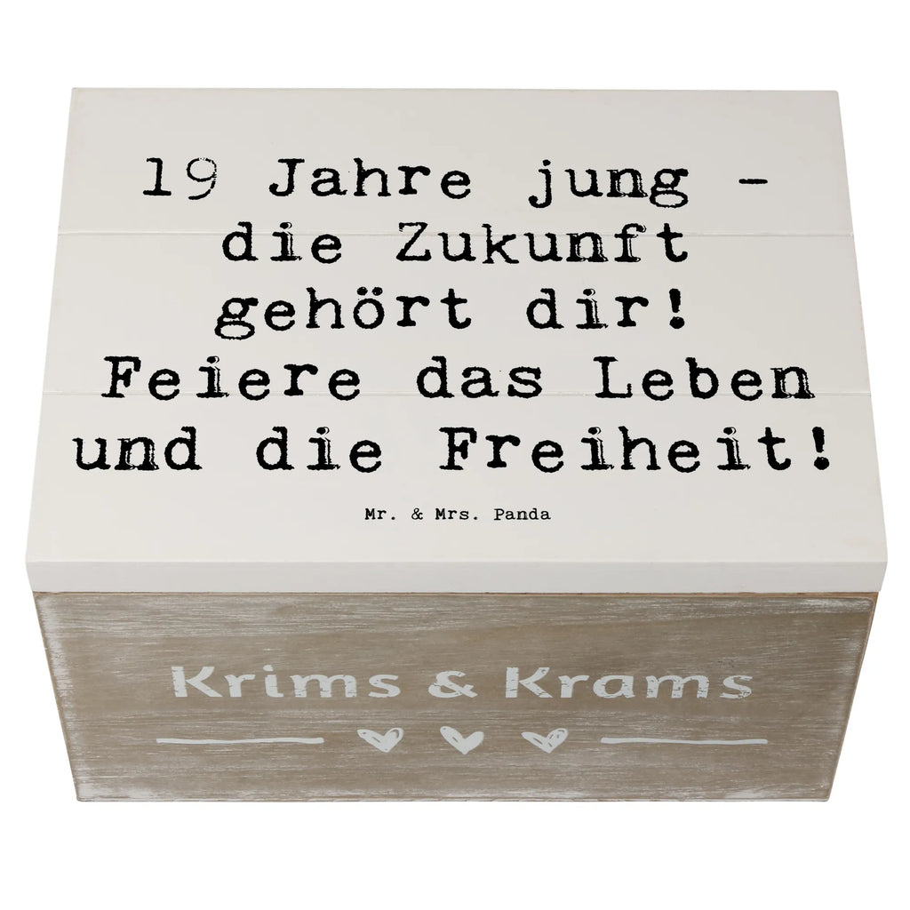 Holzkiste Spruch 19. Geburtstag Geschenkbox, Truhe, Schatzkiste, Aufbewahrungsbox, XXL, Erinnerungskiste, Dekokiste, Erinnerungsbox, Schatulle, Kiste, Geschenkdose, Holzkiste, Geburtstag, Geburtstagsgeschenk, Geschenk