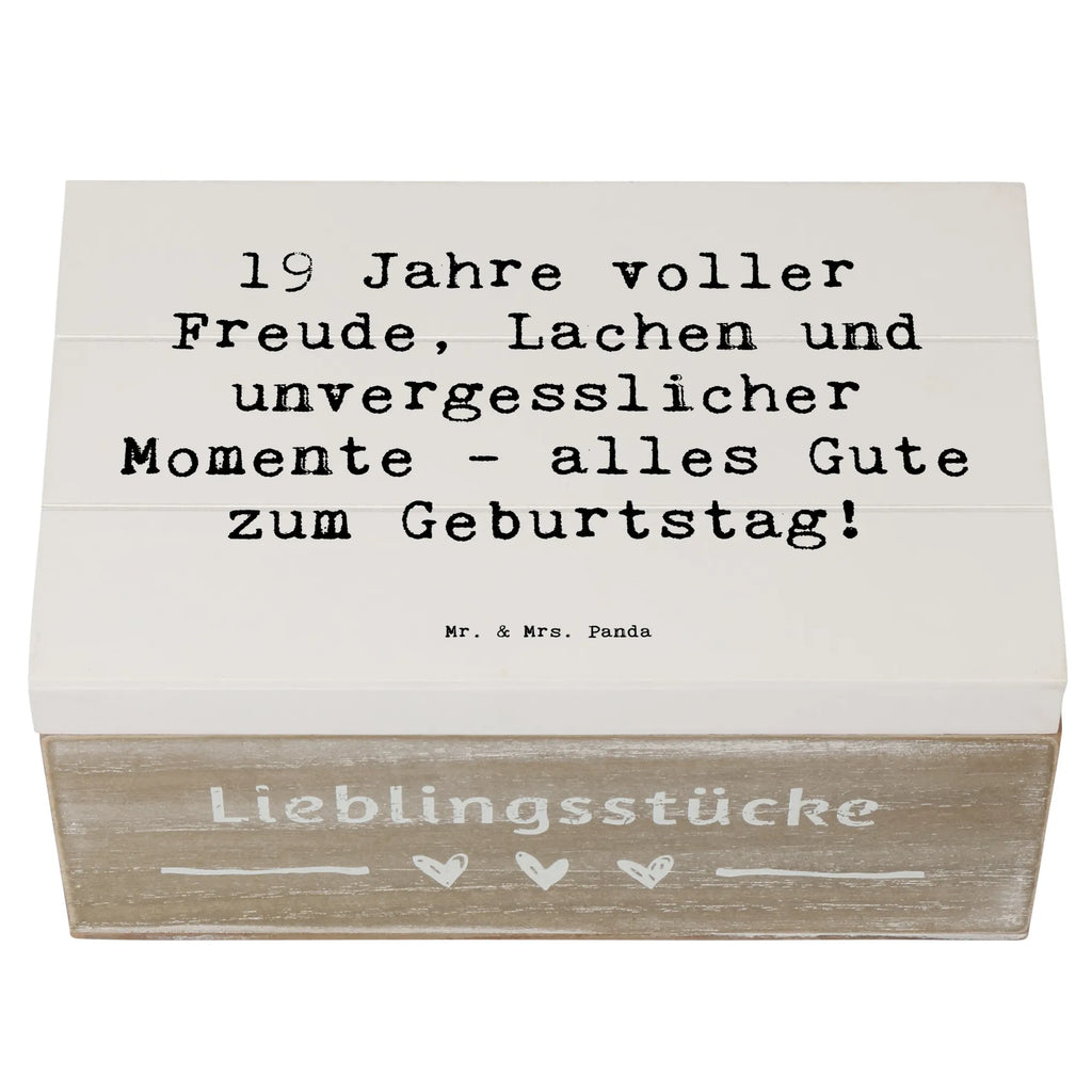 Holzkiste Spruch 19. Geburtstag Freude Aufbewahrungsbox, Geschenkbox, XXL, Geschenkdose, Kiste, Holzkiste, Schatulle, Schatzkiste, Erinnerungsbox, Dekokiste, Truhe, Erinnerungskiste, Geburtstag, Geburtstagsgeschenk, Geschenk