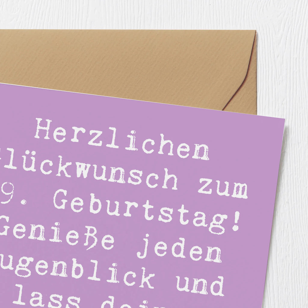 Deluxe Karte Spruch 19. Geburtstag Freude Glückwunschkarte, Hochwertige Grußkarte, Grußkarte, Einladungskarte, Karte, Geburtstagskarte, Hochwertige Klappkarte, Klappkarte, Hochzeitskarte, Geburtstag, Geburtstagsgeschenk, Geschenk