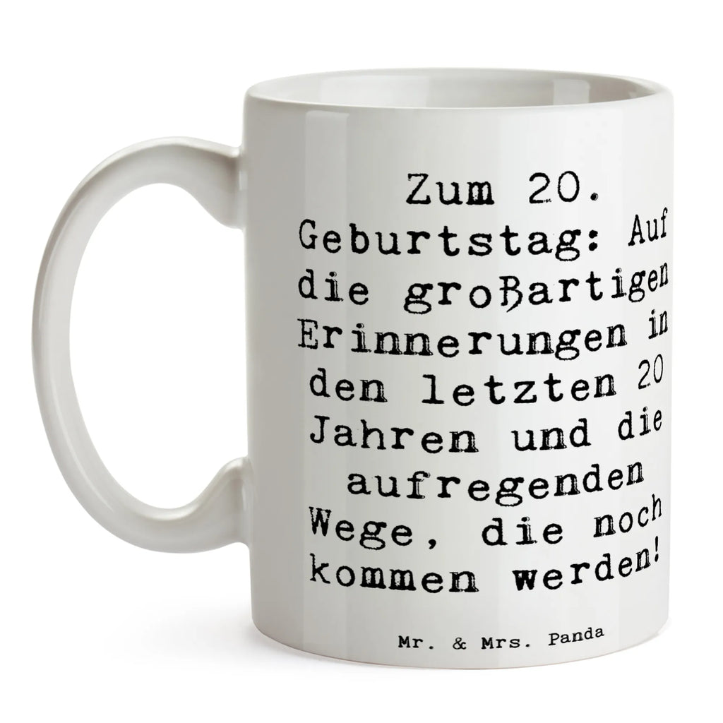Tasse Spruch 20. Geburtstag Tasse, Teetasse, Tasse mit Zitaten, Bürotasse, Geschenktasse, Tasse mit Motiven, Keramiktasse, Kaffeetasse, Porzellantasse, Geburtstag, Geburtstagsgeschenk, Geschenk