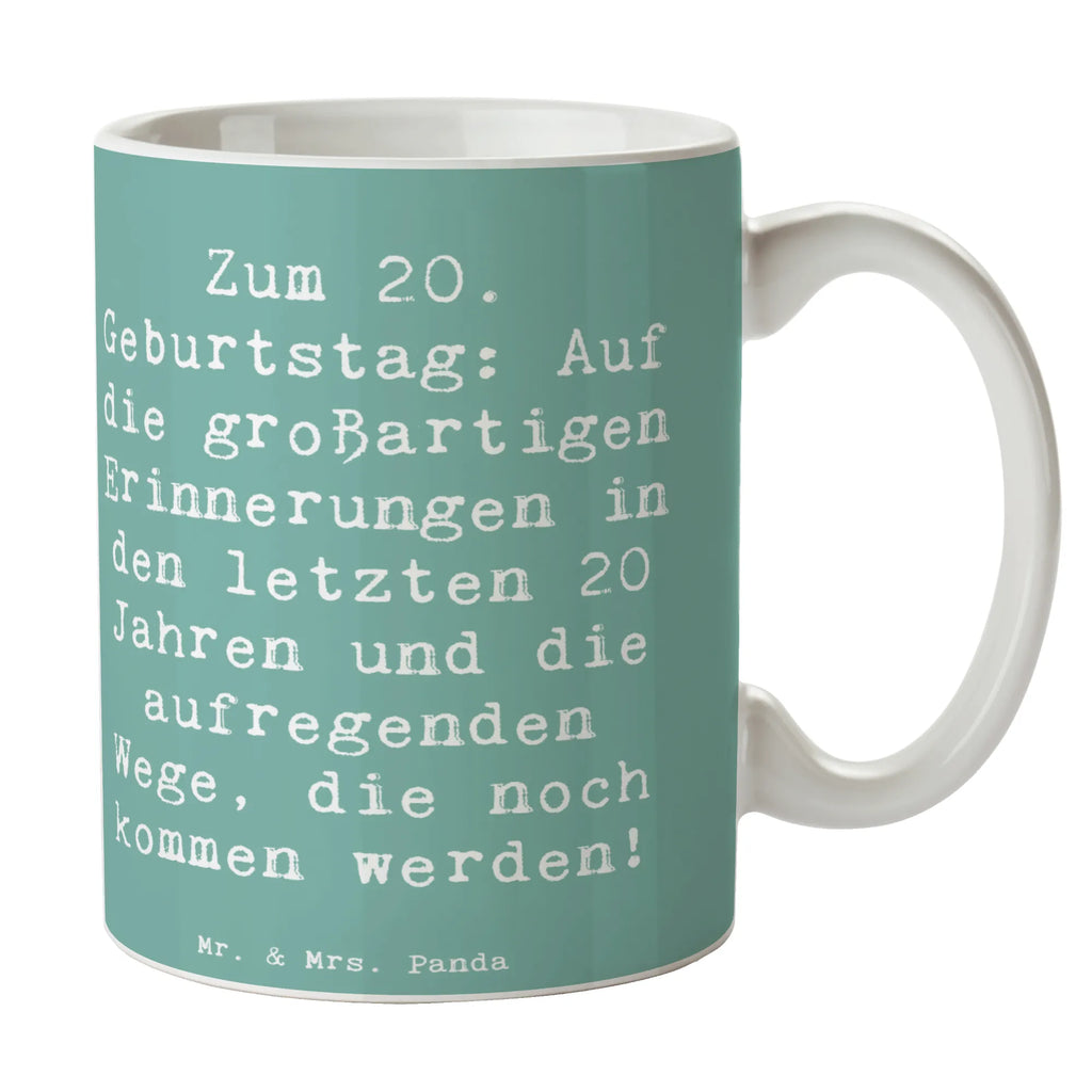 Tasse Spruch 20. Geburtstag Tasse, Teetasse, Tasse mit Zitaten, Bürotasse, Geschenktasse, Tasse mit Motiven, Keramiktasse, Kaffeetasse, Porzellantasse, Geburtstag, Geburtstagsgeschenk, Geschenk