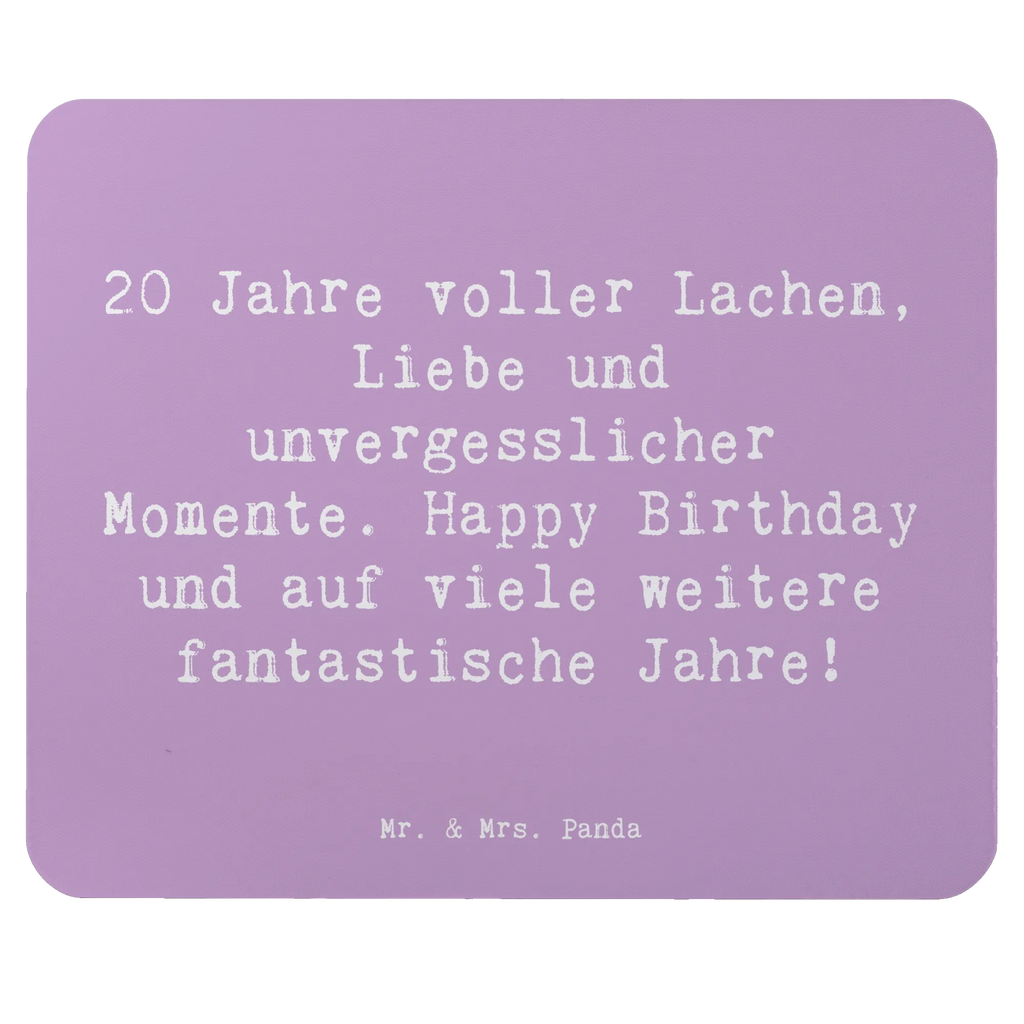 Mouse mat Saying 20 Jahre voller Lachen, Liebe und unvergesslicher Momente. Happy Birthday und auf viele weitere fantastische Jahre! Computer zubehör, Designer Mauspad, Mousepad, Mauspad, Einzigartiges Mauspad, Mauspad Büro, Büroausstattung, Arbeitszimmer, PC Zubehör, Mausunterlage, Geburtstag, Geburtstagsgeschenk, Geschenk