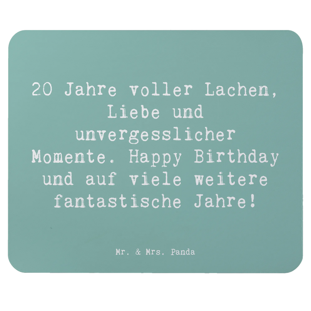 Mouse mat Saying 20 Jahre voller Lachen, Liebe und unvergesslicher Momente. Happy Birthday und auf viele weitere fantastische Jahre! Computer zubehör, Designer Mauspad, Mousepad, Mauspad, Einzigartiges Mauspad, Mauspad Büro, Büroausstattung, Arbeitszimmer, PC Zubehör, Mausunterlage, Geburtstag, Geburtstagsgeschenk, Geschenk