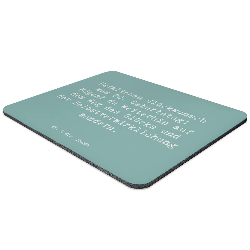 Mouse mat Saying Herzlichen Glückwunsch zum 20. Geburtstag! Mögest du weiterhin auf dem Weg des Glücks und der Selbstverwirklichung wandern. Arbeitszimmer, Büroausstattung, Designer Mauspad, Einzigartiges Mauspad, Computer zubehör, PC Zubehör, Mauspad, Mousepad, Mauspad Büro, Mausunterlage, Geburtstag, Geburtstagsgeschenk, Geschenk