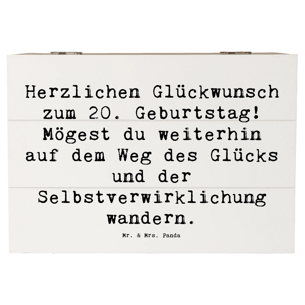 Holzkiste Spruch 20. Geburtstag Glückspfad Schatzkiste, Kiste, Dekokiste, Aufbewahrungsbox, Truhe, Holzkiste, Geschenkbox, Erinnerungsbox, Erinnerungskiste, Geschenkdose, Schatulle, XXL, Geburtstag, Geburtstagsgeschenk, Geschenk