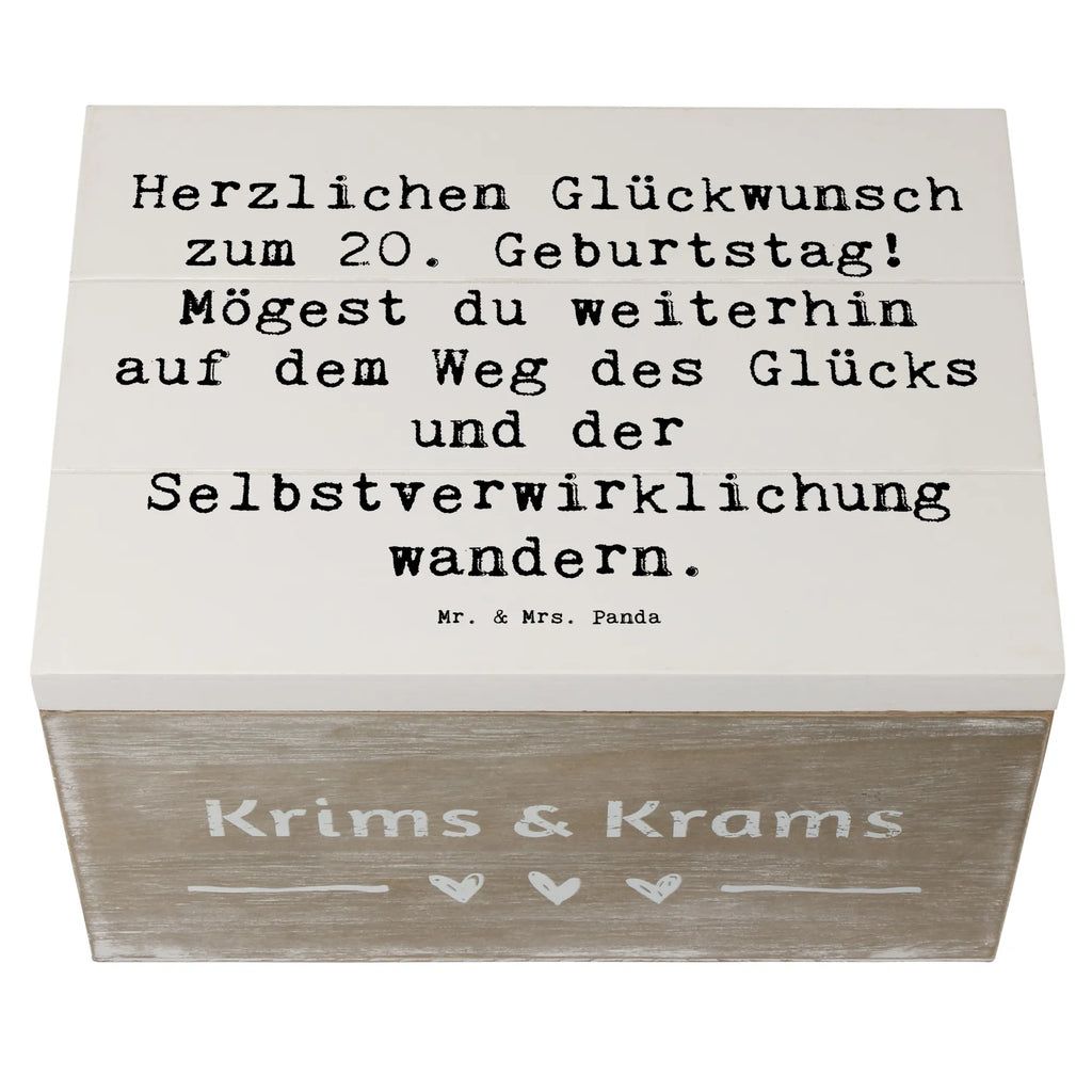 Holzkiste Spruch 20. Geburtstag Glückspfad Schatzkiste, Kiste, Dekokiste, Aufbewahrungsbox, Truhe, Holzkiste, Geschenkbox, Erinnerungsbox, Erinnerungskiste, Geschenkdose, Schatulle, XXL, Geburtstag, Geburtstagsgeschenk, Geschenk