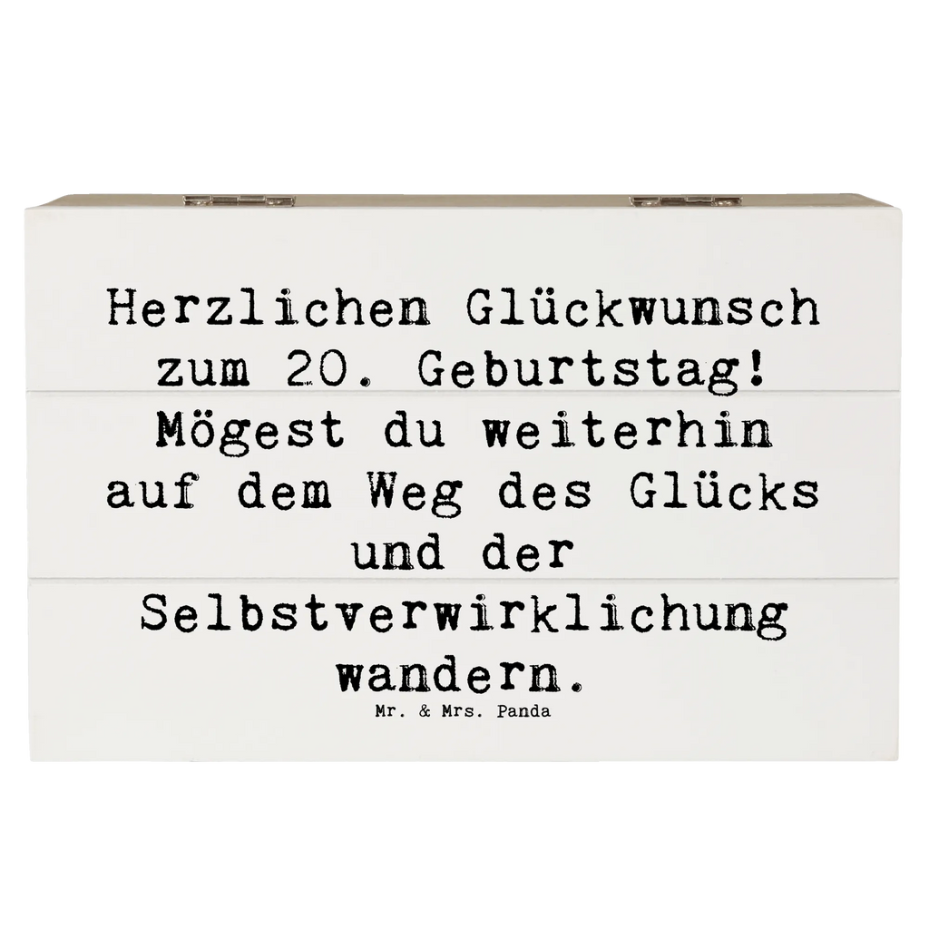 Holzkiste Spruch 20. Geburtstag Glückspfad Schatzkiste, Kiste, Dekokiste, Aufbewahrungsbox, Truhe, Holzkiste, Geschenkbox, Erinnerungsbox, Erinnerungskiste, Geschenkdose, Schatulle, XXL, Geburtstag, Geburtstagsgeschenk, Geschenk