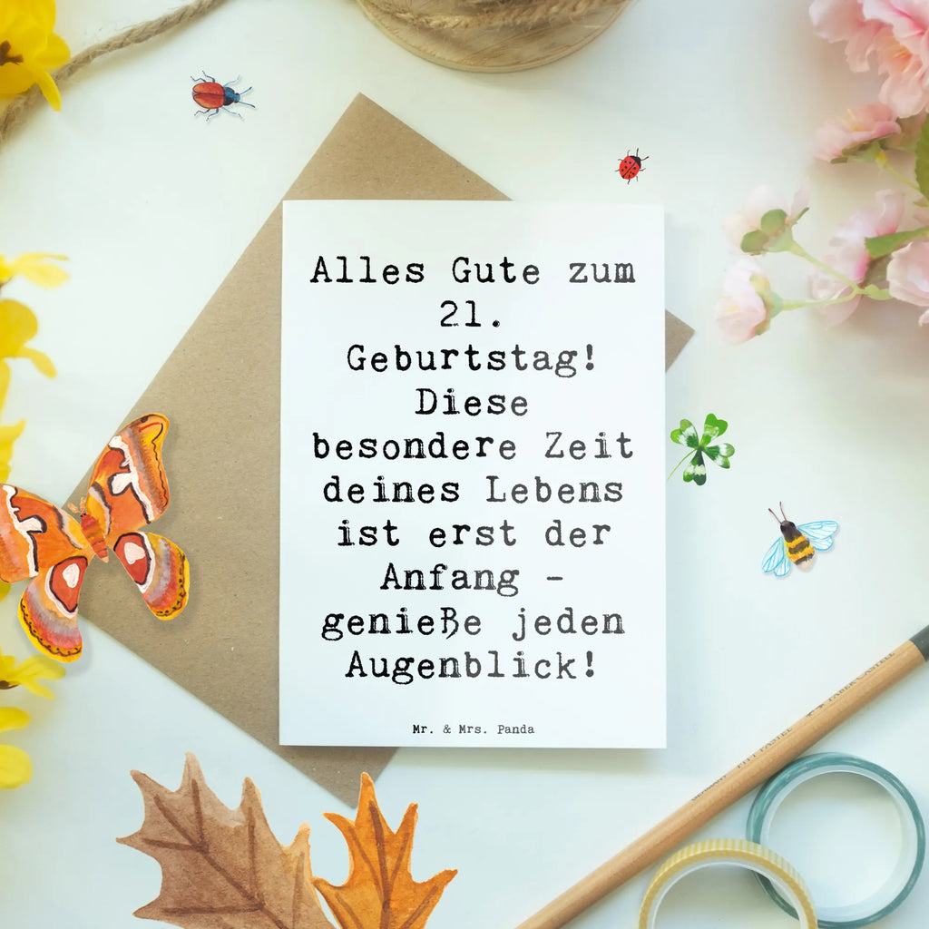 Grußkarte Spruch 21. Geburtstag Freude Glückwunschkarte, Karte, Ansichtskarten, Klappkarte, Grußkarte, Einladungskarte, Geburtstagskarte, Hochzeitskarte, Geburtstag, Geburtstagsgeschenk, Geschenk