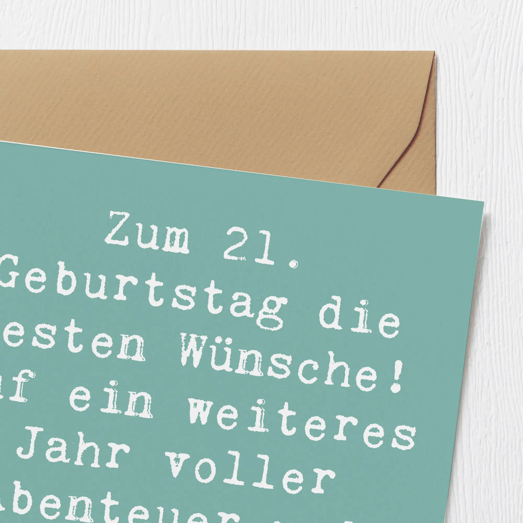 Deluxe Karte Spruch 21. Geburtstag Geburtstagskarte, Klappkarte, Hochwertige Klappkarte, Karte, Grußkarte, Hochwertige Grußkarte, Hochzeitskarte, Einladungskarte, Glückwunschkarte, Geburtstag, Geburtstagsgeschenk, Geschenk
