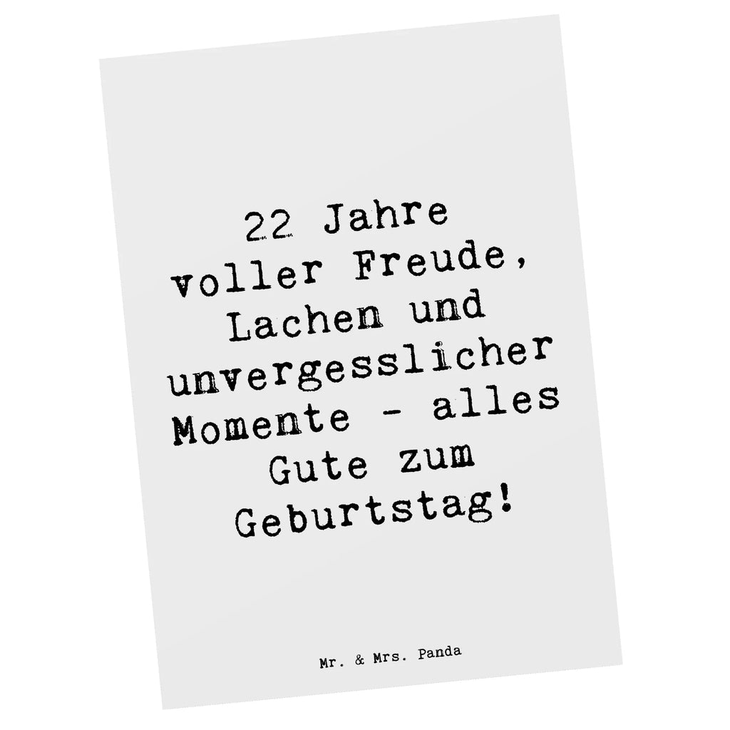 Postkarte Spruch 22. Geburtstag Freude Geburtstagskarte, Karte, Grußkarte, Ansichtskarten, Dankeskarte, Postkarte, Einladungskarte, Einladung, Einladungskarten Geburtstag, Ansichtskarte, Geschenkkarte, Einladung Geburtstag, Geburtstag, Geburtstagsgeschenk, Geschenk