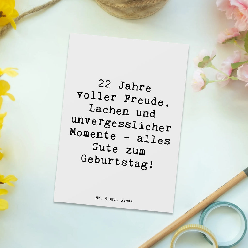 Postkarte Spruch 22. Geburtstag Freude Geburtstagskarte, Karte, Grußkarte, Ansichtskarten, Dankeskarte, Postkarte, Einladungskarte, Einladung, Einladungskarten Geburtstag, Ansichtskarte, Geschenkkarte, Einladung Geburtstag, Geburtstag, Geburtstagsgeschenk, Geschenk