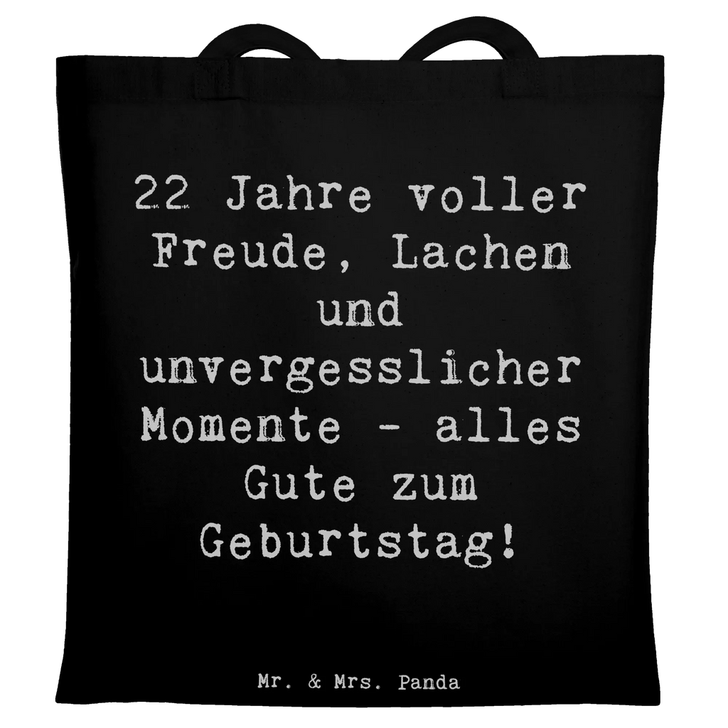 Tragetasche Spruch 22. Geburtstag Freude Beuteltasche, Beutel, Einkaufstasche, Jutebeutel, Stoffbeutel, Tasche, Shopper, Umhängetasche, Strandtasche, Schultertasche, Stofftasche, Tragetasche, Badetasche, Jutetasche, Einkaufstüte, Laptoptasche, Geburtstag, Geburtstagsgeschenk, Geschenk