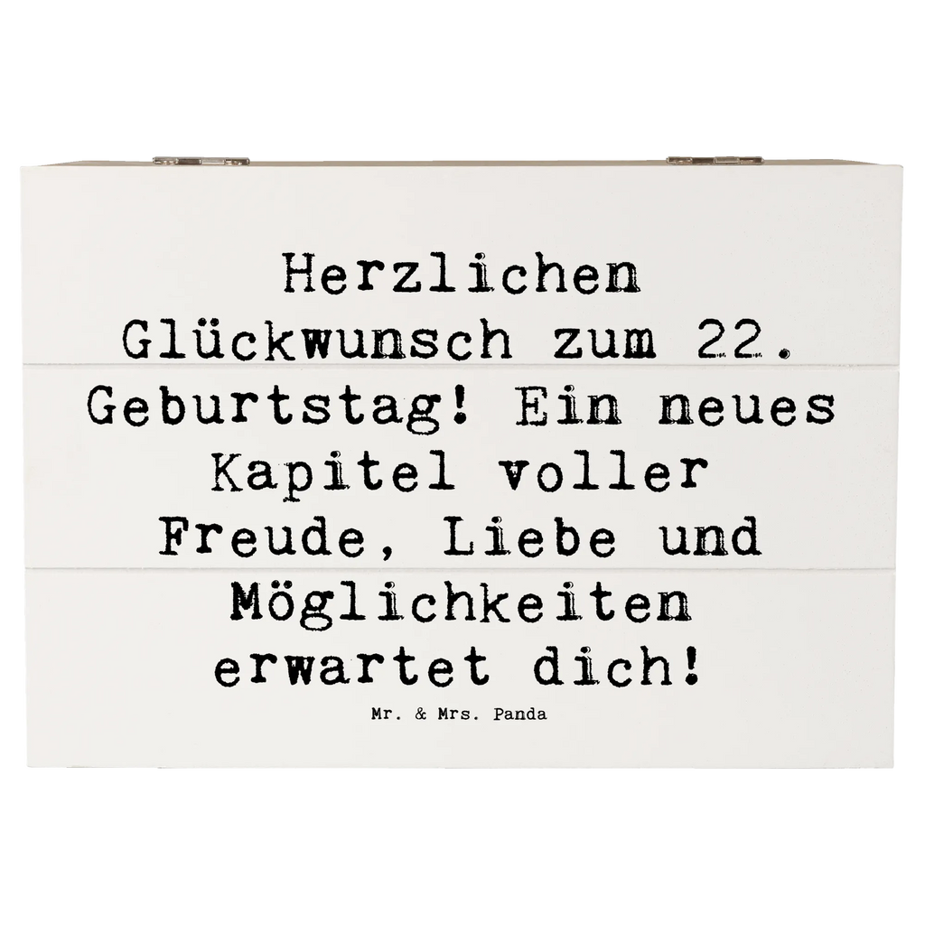 Holzkiste Spruch 22. Geburtstag Dekokiste, Aufbewahrungsbox, Erinnerungsbox, XXL, Truhe, Erinnerungskiste, Kiste, Schatzkiste, Holzkiste, Geschenkdose, Geschenkbox, Schatulle, Geburtstag, Geburtstagsgeschenk, Geschenk