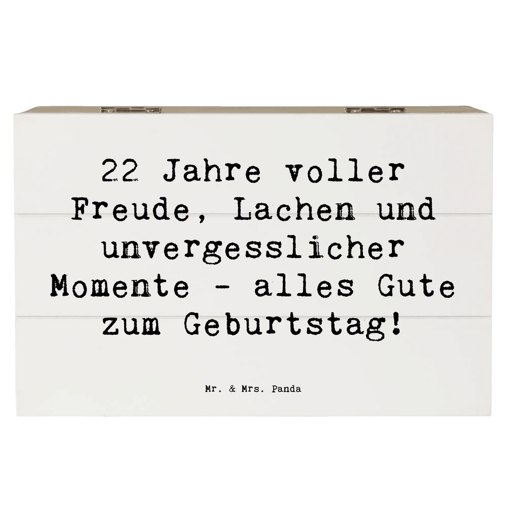 Holzkiste Spruch 22. Geburtstag Freude Geschenkdose, Truhe, Schatulle, Schatzkiste, XXL, Holzkiste, Kiste, Dekokiste, Aufbewahrungsbox, Erinnerungskiste, Erinnerungsbox, Geschenkbox, Geburtstag, Geburtstagsgeschenk, Geschenk