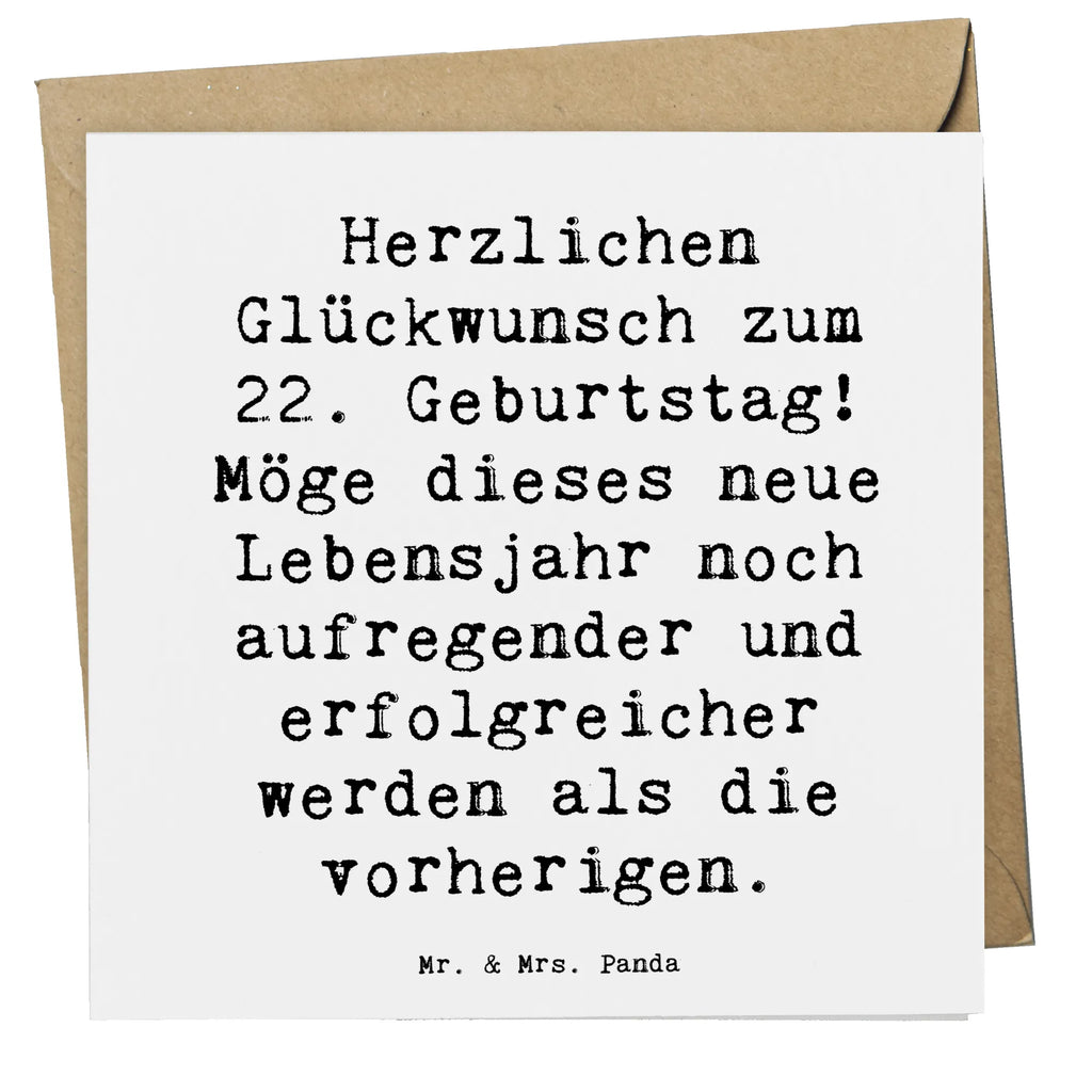 Deluxe Karte Spruch 22. Geburtstag Hochwertige Klappkarte, Karte, Hochwertige Grußkarte, Klappkarte, Geburtstagskarte, Einladungskarte, Hochzeitskarte, Glückwunschkarte, Grußkarte, Geburtstag, Geburtstagsgeschenk, Geschenk