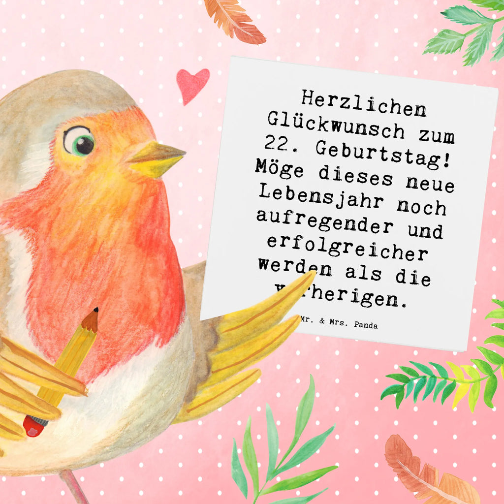 Deluxe Karte Spruch 22. Geburtstag Hochwertige Klappkarte, Karte, Hochwertige Grußkarte, Klappkarte, Geburtstagskarte, Einladungskarte, Hochzeitskarte, Glückwunschkarte, Grußkarte, Geburtstag, Geburtstagsgeschenk, Geschenk