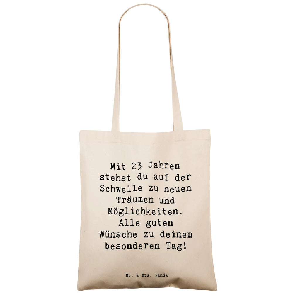 Tragetasche Spruch 23. Geburtstag Beuteltasche, Beutel, Einkaufstasche, Jutebeutel, Stoffbeutel, Tasche, Shopper, Umhängetasche, Strandtasche, Schultertasche, Stofftasche, Tragetasche, Badetasche, Jutetasche, Einkaufstüte, Laptoptasche, Geburtstag, Geburtstagsgeschenk, Geschenk