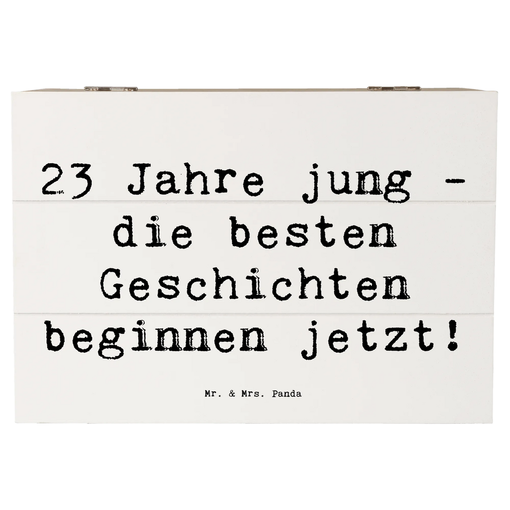 Wooden chest Saying 23 Jahre jung - die besten Geschichten beginnen jetzt! Schatzkiste, Aufbewahrungsbox, Erinnerungsbox, Dekokiste, Schatulle, XXL, Erinnerungskiste, Truhe, Geschenkbox, Kiste, Geschenkdose, Holzkiste, Geburtstag, Geburtstagsgeschenk, Geschenk