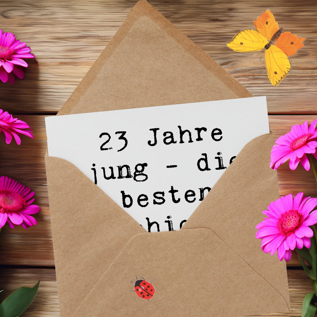 Deluxe Karte Spruch 23. Geburtstag Geschichten Geburtstagskarte, Karte, Hochzeitskarte, Hochwertige Grußkarte, Grußkarte, Hochwertige Klappkarte, Glückwunschkarte, Klappkarte, Einladungskarte, Geburtstag, Geburtstagsgeschenk, Geschenk
