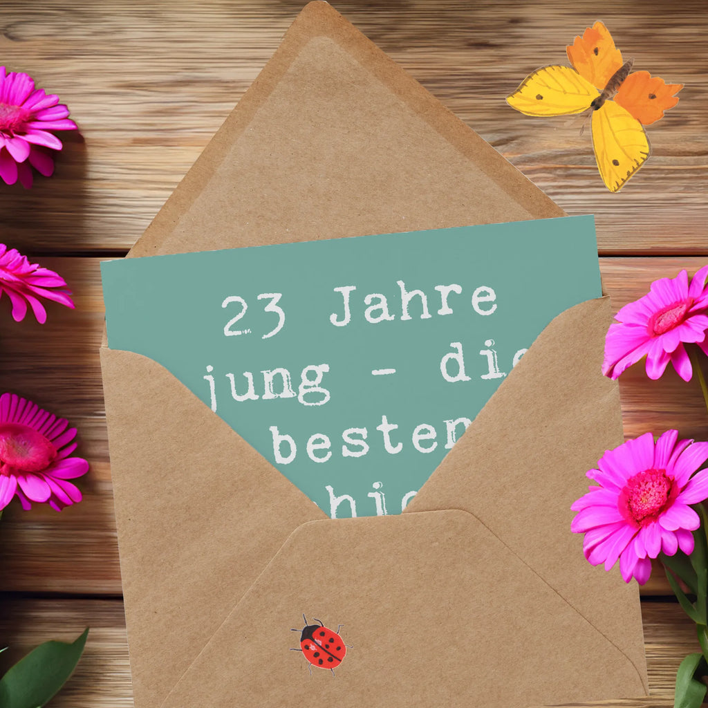 Deluxe Karte Spruch 23. Geburtstag Geschichten Geburtstagskarte, Karte, Hochzeitskarte, Hochwertige Grußkarte, Grußkarte, Hochwertige Klappkarte, Glückwunschkarte, Klappkarte, Einladungskarte, Geburtstag, Geburtstagsgeschenk, Geschenk