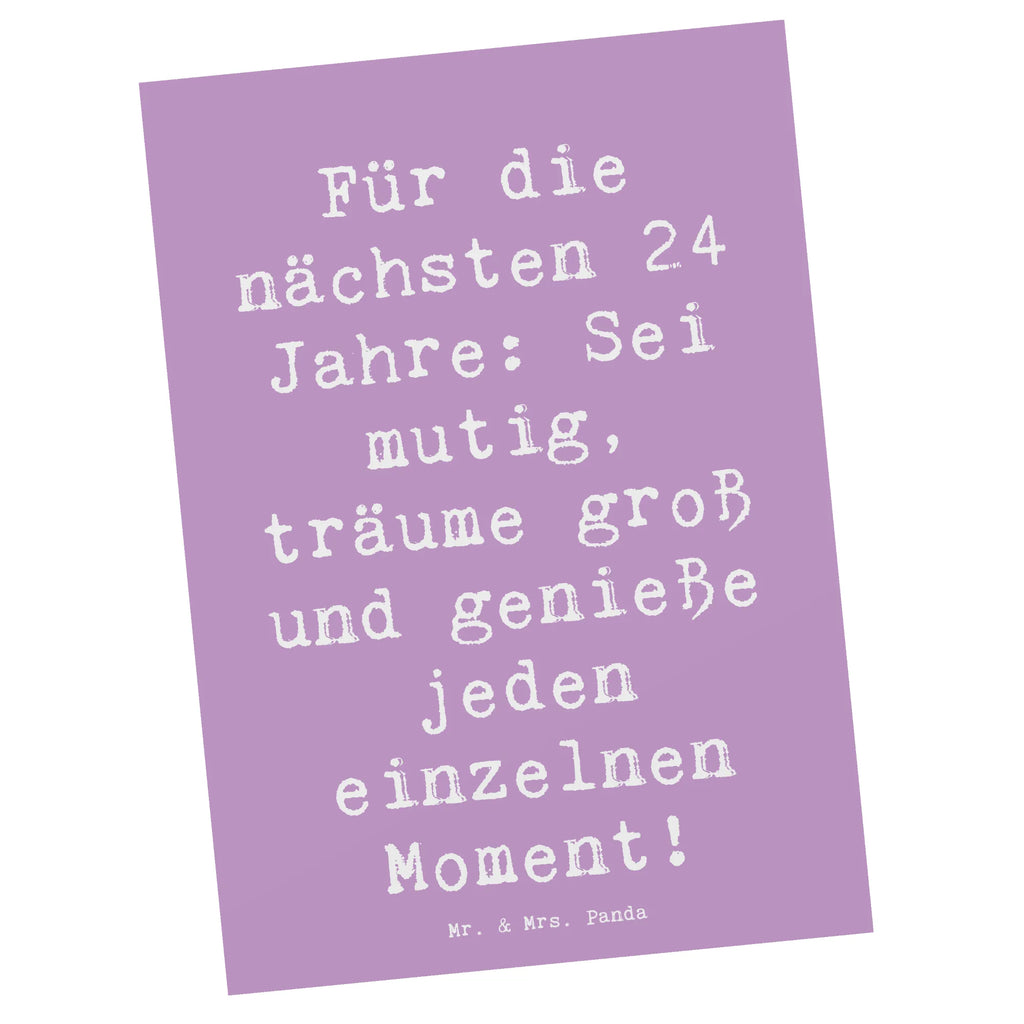 Postkarte Spruch 24. Geburtstag Mutig Träumen Geschenkkarte, Grußkarte, Dankeskarte, Karte, Einladungskarte, Postkarte, Ansichtskarten, Einladung, Ansichtskarte, Geburtstagskarte, Einladungskarten Geburtstag, Einladung Geburtstag, Geburtstag, Geburtstagsgeschenk, Geschenk