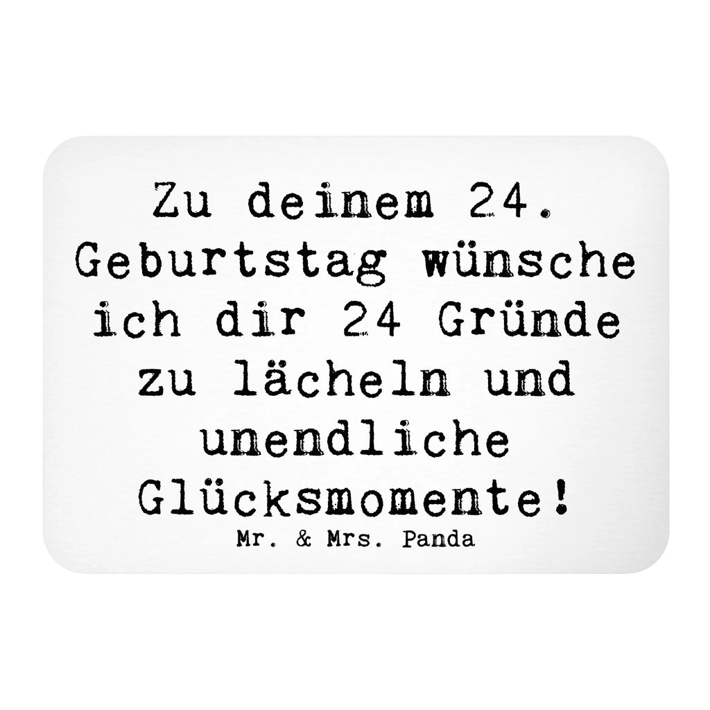 Magnet Saying Zu deinem 24. Geburtstag wünsche ich dir 24 Gründe zu lächeln und unendliche Glücksmomente! Kühlschrankmagnet, Kühlschrank Dekoration, Notiz Magnet, Whiteboard Magnet, Pinnwandmagnet, Dekomagnet, Motivmagnete, Souvenir Magnet, Geburtstag, Geburtstagsgeschenk, Geschenk