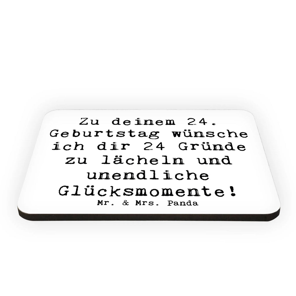 Magnet Saying Zu deinem 24. Geburtstag wünsche ich dir 24 Gründe zu lächeln und unendliche Glücksmomente! Kühlschrankmagnet, Kühlschrank Dekoration, Notiz Magnet, Whiteboard Magnet, Pinnwandmagnet, Dekomagnet, Motivmagnete, Souvenir Magnet, Geburtstag, Geburtstagsgeschenk, Geschenk