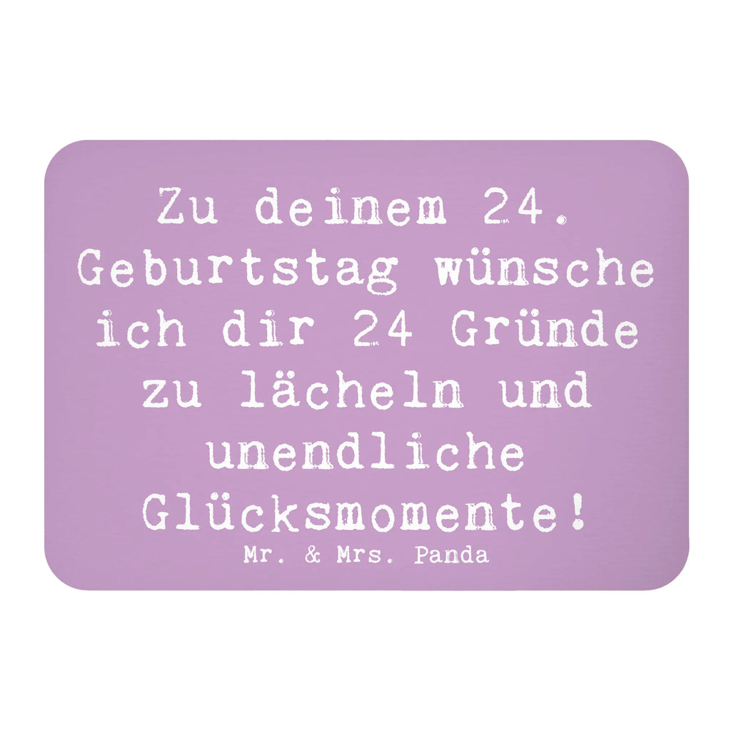 Magnet Saying Zu deinem 24. Geburtstag wünsche ich dir 24 Gründe zu lächeln und unendliche Glücksmomente! Kühlschrankmagnet, Kühlschrank Dekoration, Notiz Magnet, Whiteboard Magnet, Pinnwandmagnet, Dekomagnet, Motivmagnete, Souvenir Magnet, Geburtstag, Geburtstagsgeschenk, Geschenk