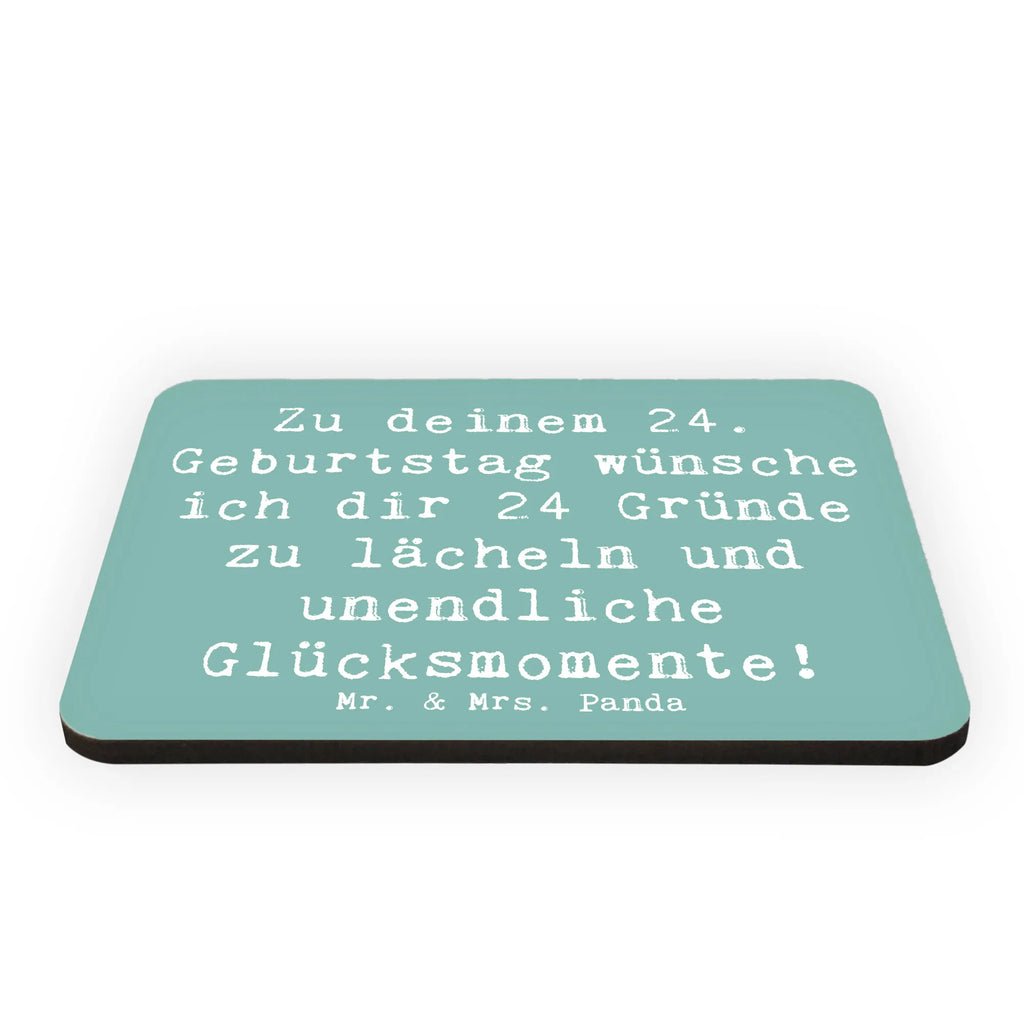 Magnet Saying Zu deinem 24. Geburtstag wünsche ich dir 24 Gründe zu lächeln und unendliche Glücksmomente! Kühlschrankmagnet, Kühlschrank Dekoration, Notiz Magnet, Whiteboard Magnet, Pinnwandmagnet, Dekomagnet, Motivmagnete, Souvenir Magnet, Geburtstag, Geburtstagsgeschenk, Geschenk