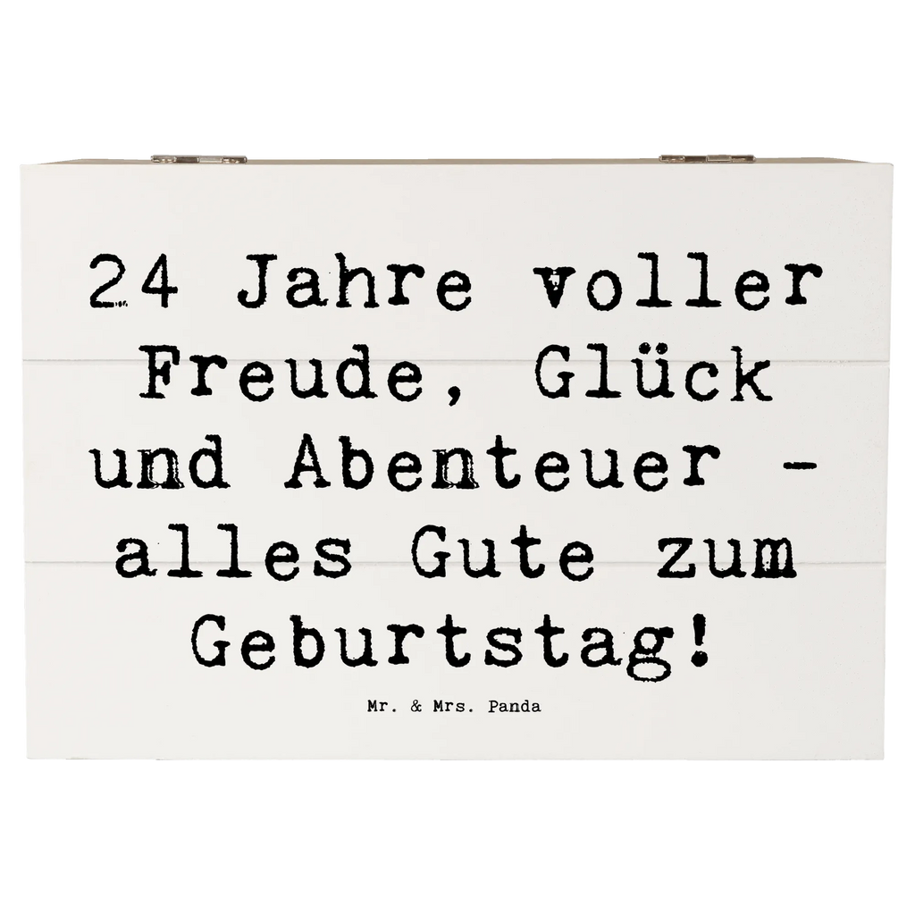 Wooden chest Saying 24 Jahre voller Freude, Glück und Abenteuer - alles Gute zum Geburtstag! Geschenkbox, XXL, Kiste, Erinnerungskiste, Geschenkdose, Schatulle, Schatzkiste, Aufbewahrungsbox, Erinnerungsbox, Dekokiste, Holzkiste, Truhe, Geburtstag, Geburtstagsgeschenk, Geschenk