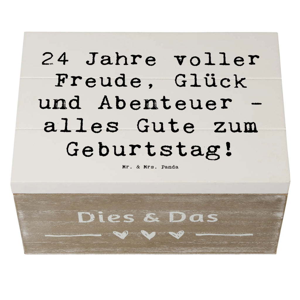 Wooden chest Saying 24 Jahre voller Freude, Glück und Abenteuer - alles Gute zum Geburtstag! Geschenkbox, XXL, Kiste, Erinnerungskiste, Geschenkdose, Schatulle, Schatzkiste, Aufbewahrungsbox, Erinnerungsbox, Dekokiste, Holzkiste, Truhe, Geburtstag, Geburtstagsgeschenk, Geschenk