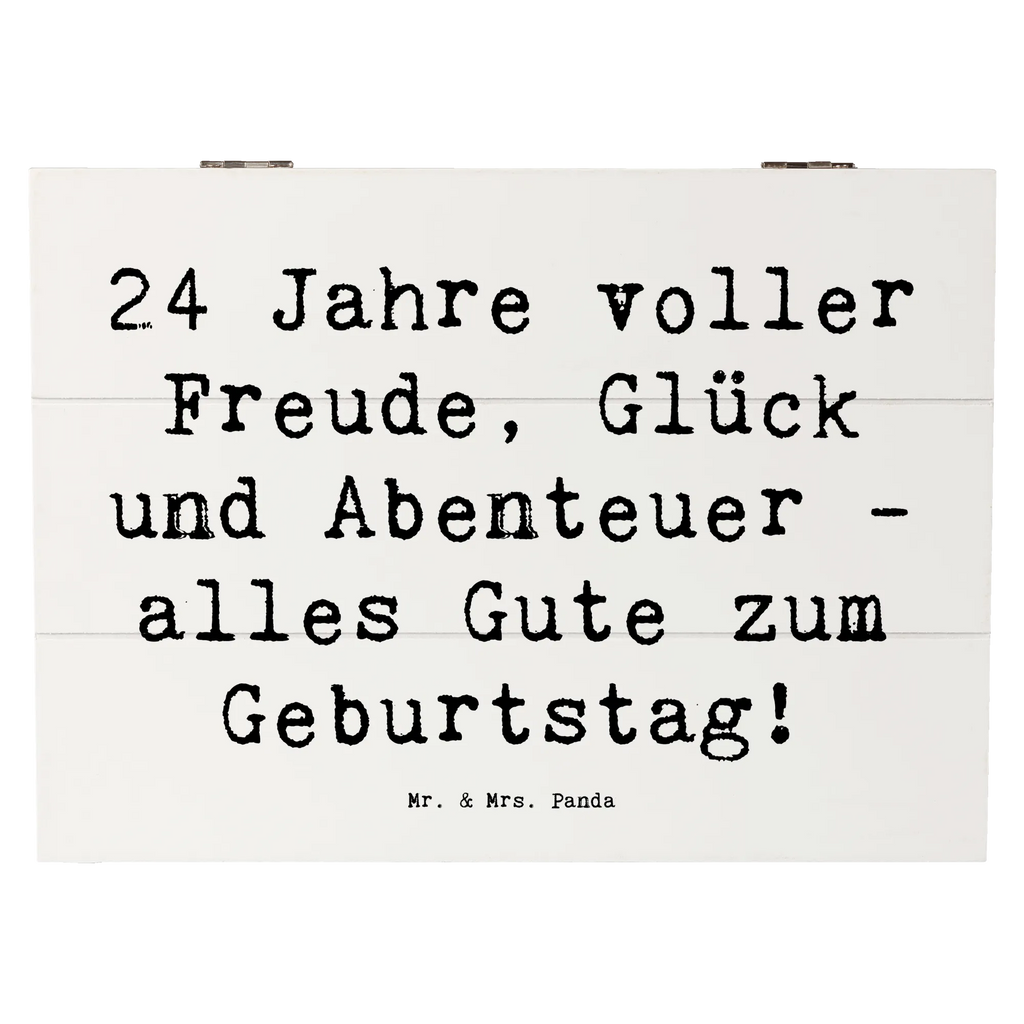 Wooden chest Saying 24 Jahre voller Freude, Glück und Abenteuer - alles Gute zum Geburtstag! Geschenkbox, XXL, Kiste, Erinnerungskiste, Geschenkdose, Schatulle, Schatzkiste, Aufbewahrungsbox, Erinnerungsbox, Dekokiste, Holzkiste, Truhe, Geburtstag, Geburtstagsgeschenk, Geschenk