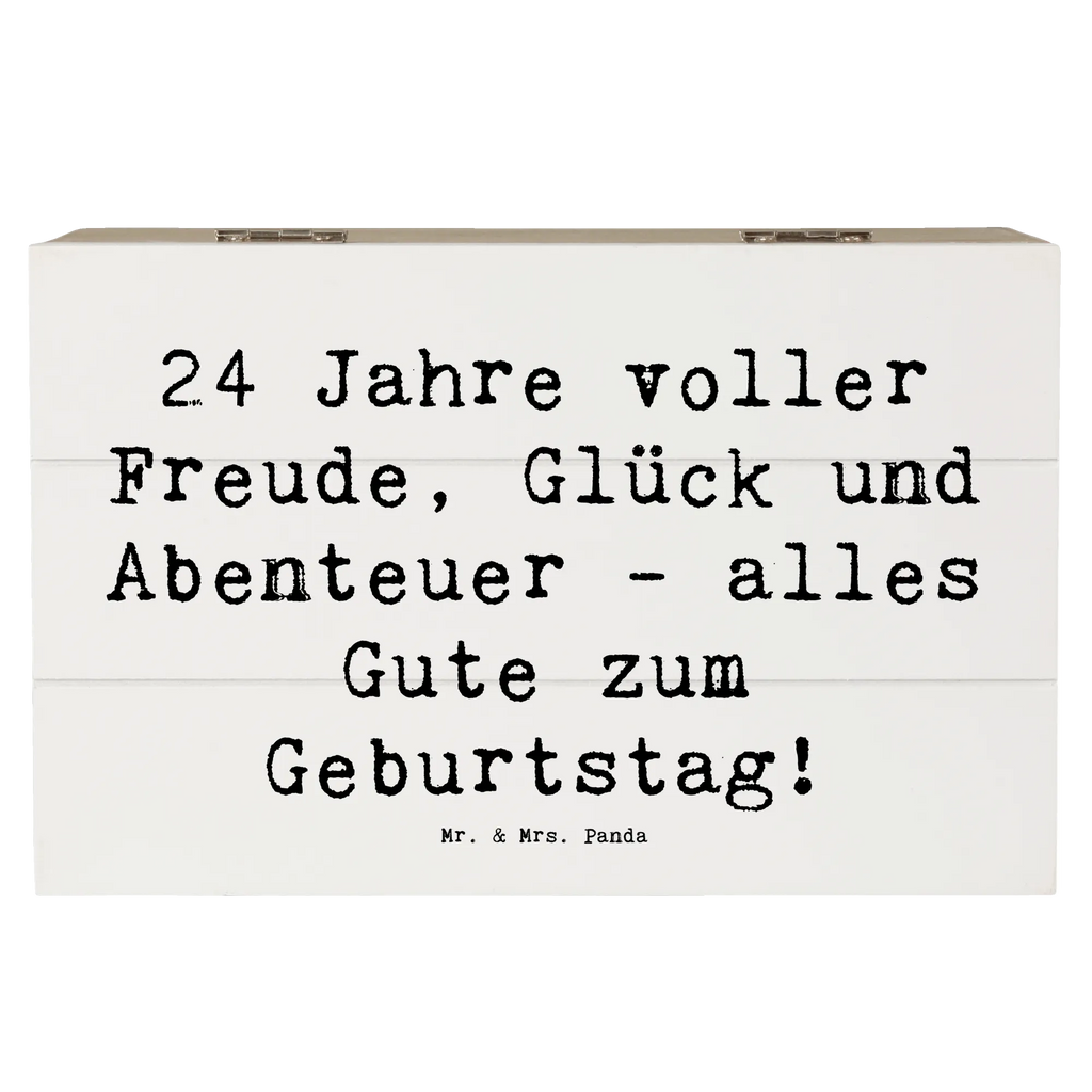 Wooden chest Saying 24 Jahre voller Freude, Glück und Abenteuer - alles Gute zum Geburtstag! Geschenkbox, XXL, Kiste, Erinnerungskiste, Geschenkdose, Schatulle, Schatzkiste, Aufbewahrungsbox, Erinnerungsbox, Dekokiste, Holzkiste, Truhe, Geburtstag, Geburtstagsgeschenk, Geschenk