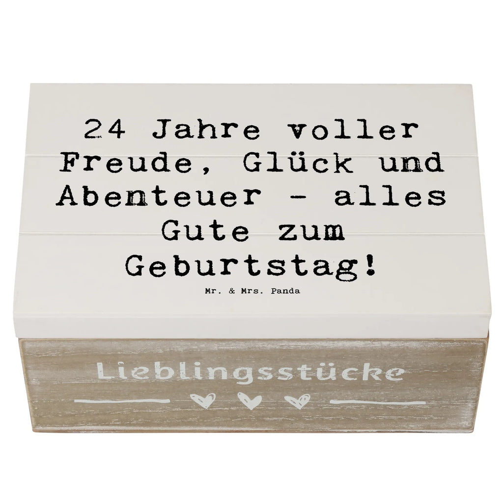 Wooden chest Saying 24 Jahre voller Freude, Glück und Abenteuer - alles Gute zum Geburtstag! Geschenkbox, XXL, Kiste, Erinnerungskiste, Geschenkdose, Schatulle, Schatzkiste, Aufbewahrungsbox, Erinnerungsbox, Dekokiste, Holzkiste, Truhe, Geburtstag, Geburtstagsgeschenk, Geschenk