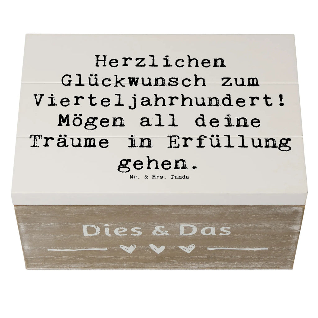 Wooden chest Saying Herzlichen Glückwunsch zum Vierteljahrhundert! Mögen all deine Träume in Erfüllung gehen. Erinnerungskiste, Erinnerungsbox, Schatzkiste, Geschenkdose, Schatulle, Aufbewahrungsbox, Truhe, XXL, Kiste, Geschenkbox, Dekokiste, Holzkiste, Geburtstag, Geburtstagsgeschenk, Geschenk