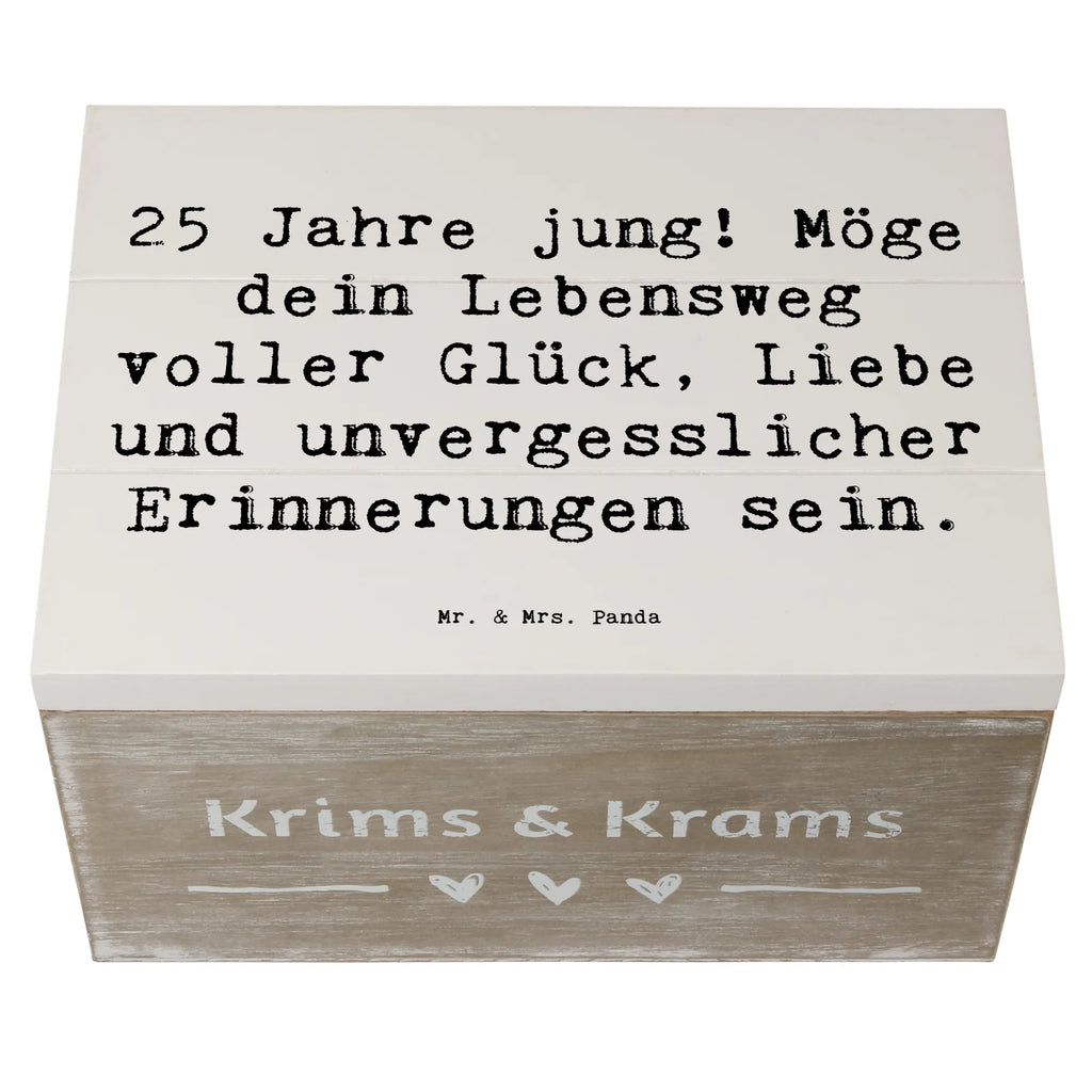 Holzkiste Spruch 25. Geburtstag Glück Schatzkiste, Erinnerungskiste, Holzkiste, Truhe, Aufbewahrungsbox, Geschenkbox, XXL, Dekokiste, Erinnerungsbox, Schatulle, Kiste, Geschenkdose, Geburtstag, Geburtstagsgeschenk, Geschenk