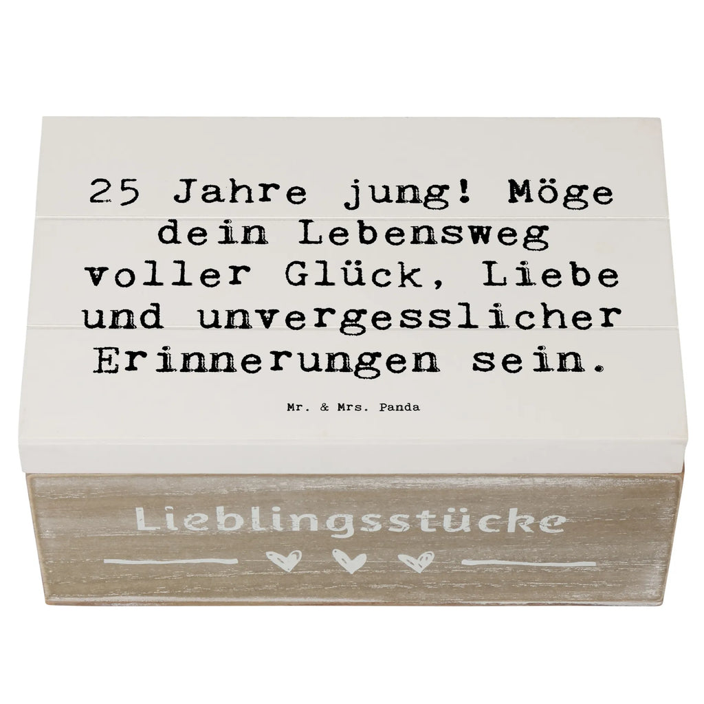 Holzkiste Spruch 25. Geburtstag Glück Schatzkiste, Erinnerungskiste, Holzkiste, Truhe, Aufbewahrungsbox, Geschenkbox, XXL, Dekokiste, Erinnerungsbox, Schatulle, Kiste, Geschenkdose, Geburtstag, Geburtstagsgeschenk, Geschenk