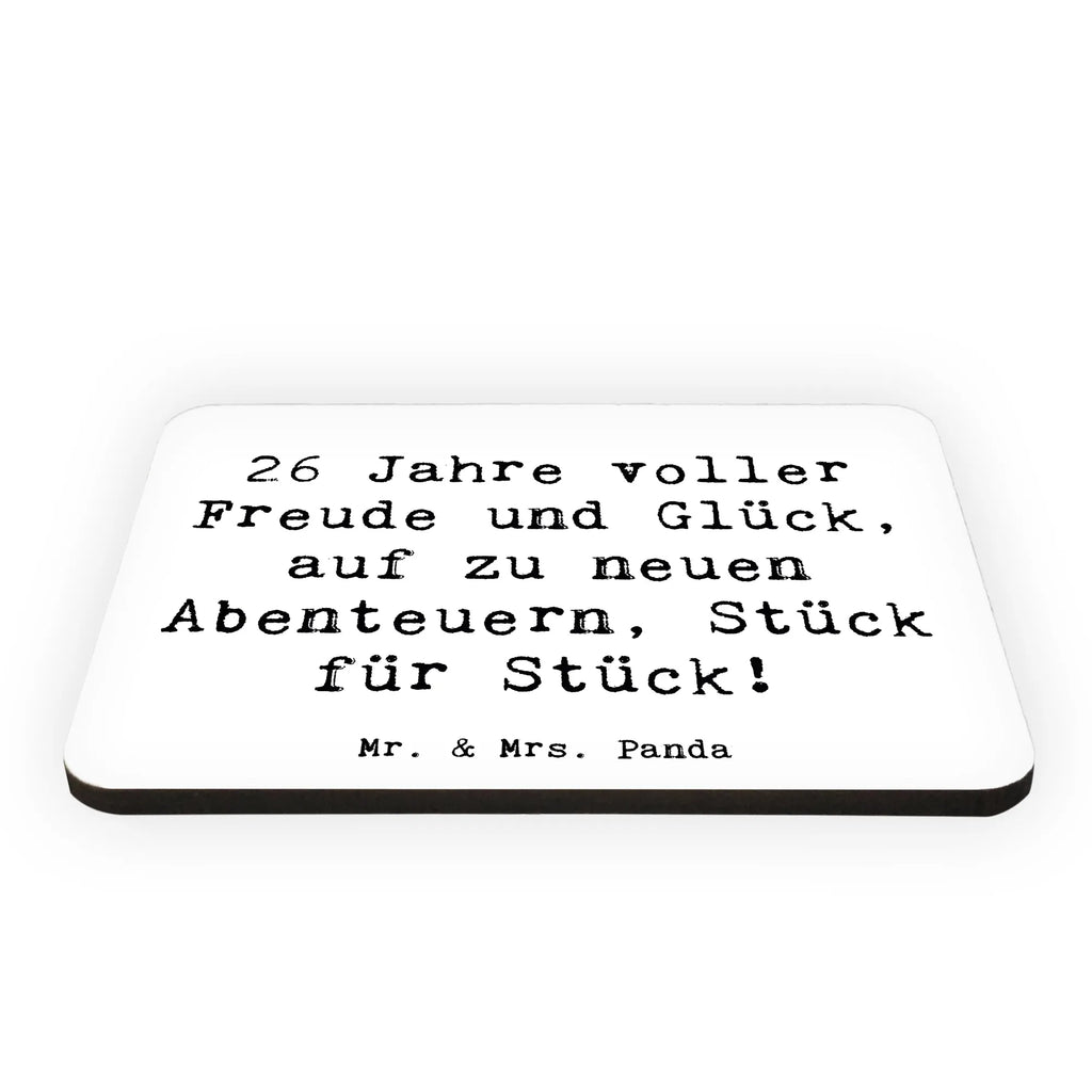 Magnet Spruch 26. Geburtstag Abenteuer Notiz Magnet, Pinnwandmagnet, Motivmagnete, Souvenir Magnet, Kühlschrank Dekoration, Whiteboard Magnet, Kühlschrankmagnet, Dekomagnet, Geburtstag, Geburtstagsgeschenk, Geschenk