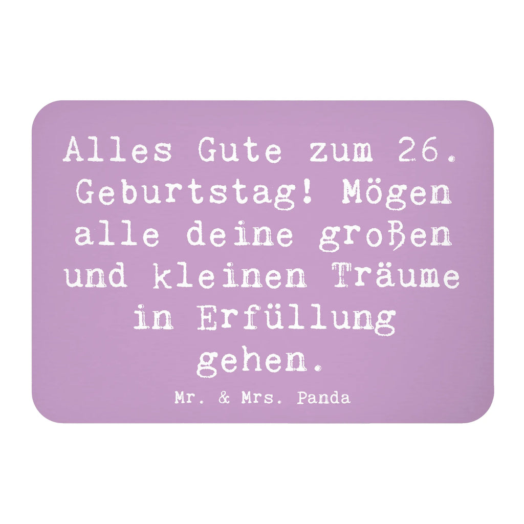 Magnet Saying Alles Gute zum 26. Geburtstag! Mögen alle deine großen und kleinen Träume in Erfüllung gehen. Kühlschrankmagnet, Whiteboard Magnet, Dekomagnet, Kühlschrank Dekoration, Notiz Magnet, Motivmagnete, Pinnwandmagnet, Souvenir Magnet, Geburtstag, Geburtstagsgeschenk, Geschenk
