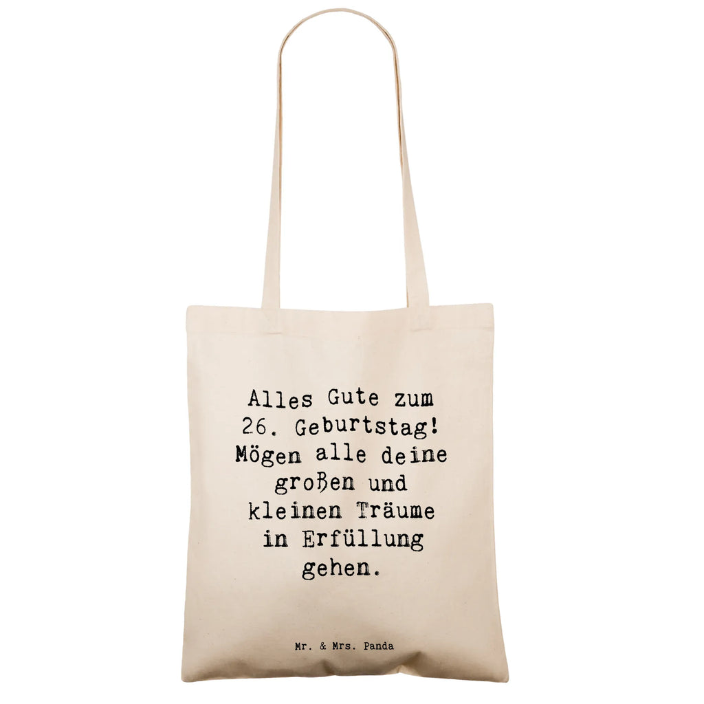 Tragetasche Spruch 26. Geburtstag Beuteltasche, Beutel, Einkaufstasche, Jutebeutel, Stoffbeutel, Tasche, Shopper, Umhängetasche, Strandtasche, Schultertasche, Stofftasche, Tragetasche, Badetasche, Jutetasche, Einkaufstüte, Laptoptasche, Geburtstag, Geburtstagsgeschenk, Geschenk