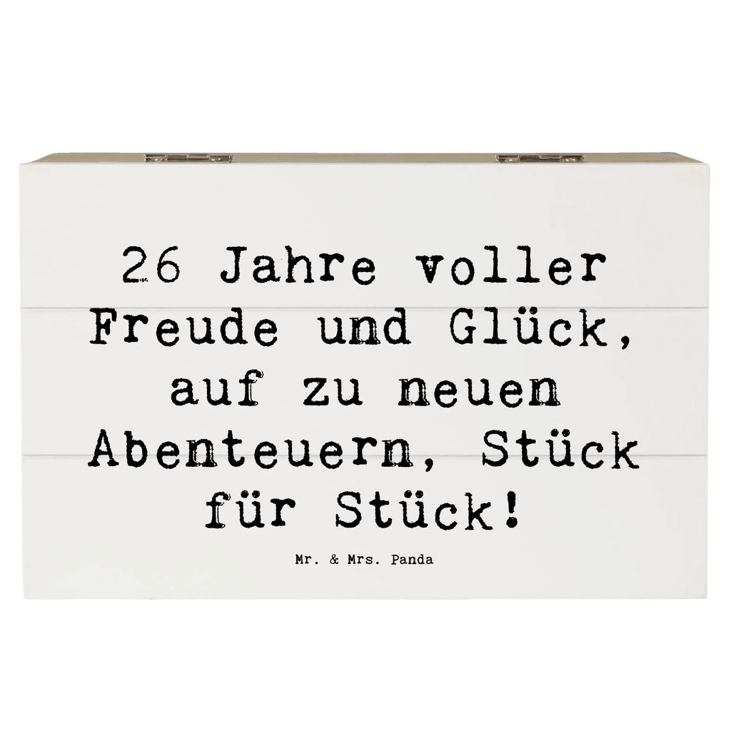 Holzkiste Spruch 26. Geburtstag Abenteuer Schatulle, Holzkiste, Erinnerungskiste, XXL, Truhe, Geschenkdose, Geschenkbox, Schatzkiste, Aufbewahrungsbox, Dekokiste, Erinnerungsbox, Kiste, Geburtstag, Geburtstagsgeschenk, Geschenk