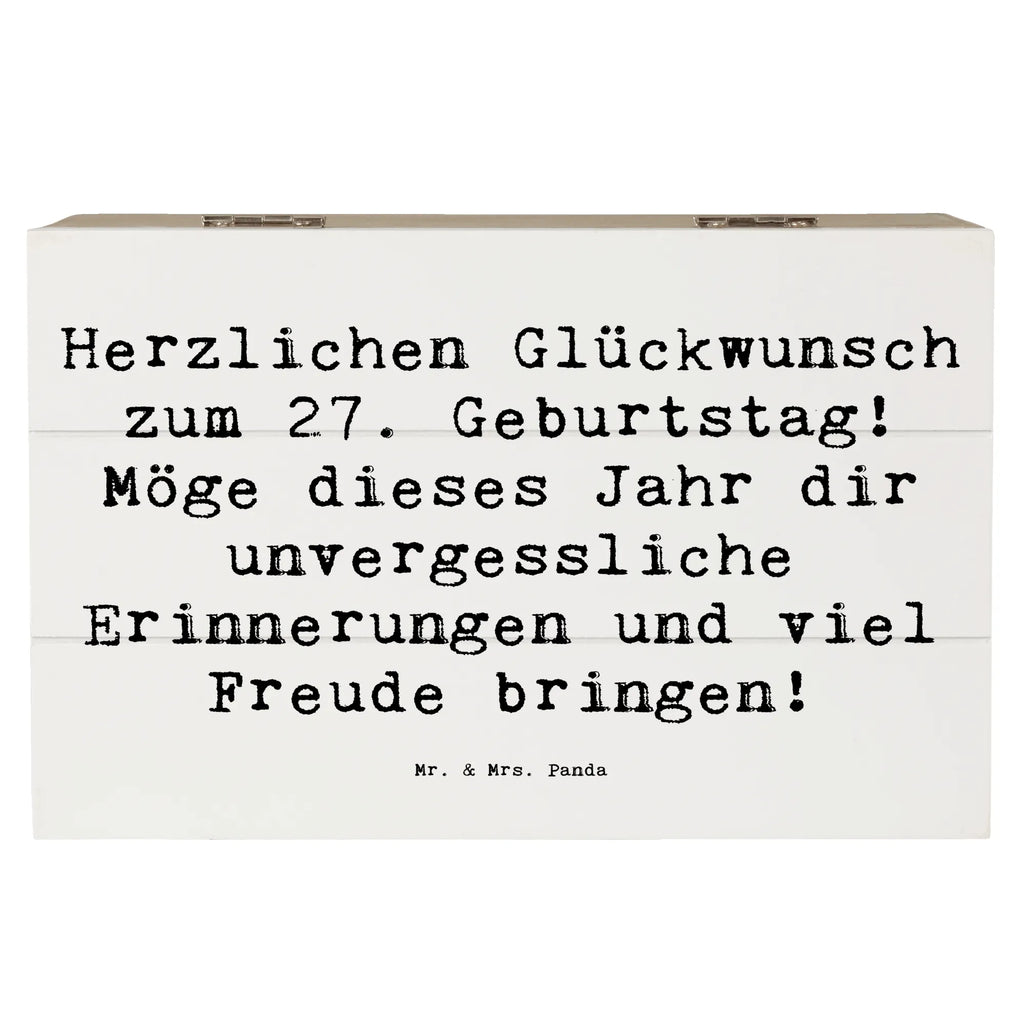 Holzkiste Spruch 27. Geburtstag Erinnerungskiste, Kiste, Schatulle, XXL, Holzkiste, Aufbewahrungsbox, Erinnerungsbox, Schatzkiste, Geschenkdose, Dekokiste, Truhe, Geschenkbox, Geburtstag, Geburtstagsgeschenk, Geschenk