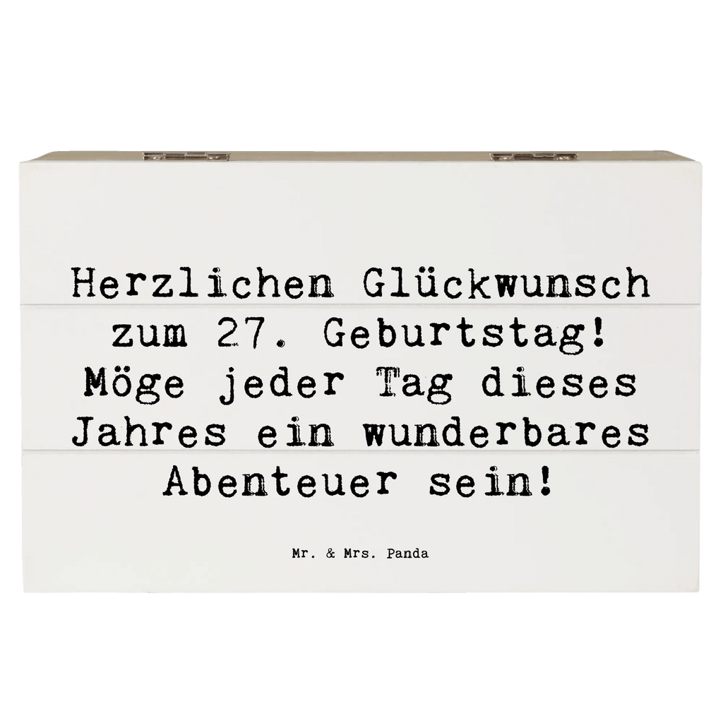 Holzkiste Spruch 27. Geburtstag Abenteuer Geschenkdose, Truhe, Kiste, Erinnerungskiste, Schatzkiste, Holzkiste, Geschenkbox, Dekokiste, Aufbewahrungsbox, XXL, Erinnerungsbox, Schatulle, Geburtstag, Geburtstagsgeschenk, Geschenk