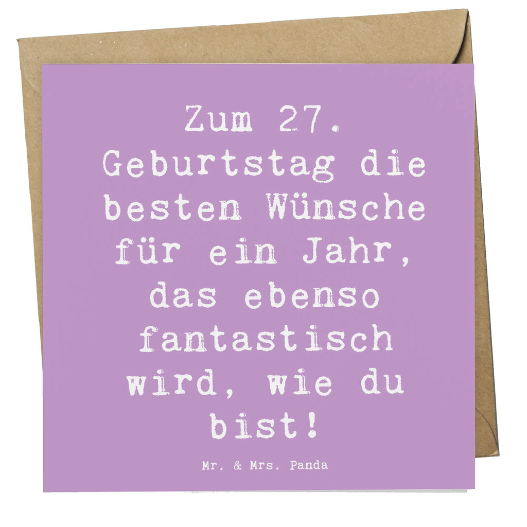 Deluxe Karte Spruch 27. Geburtstag Wünsche Einladungskarte, Hochwertige Klappkarte, Glückwunschkarte, Karte, Geburtstagskarte, Hochwertige Grußkarte, Hochzeitskarte, Grußkarte, Klappkarte, Geburtstag, Geburtstagsgeschenk, Geschenk