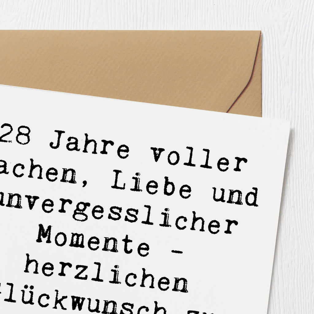 Deluxe Karte Spruch 28. Geburtstag Erinnerungen Klappkarte, Hochzeitskarte, Hochwertige Grußkarte, Karte, Geburtstagskarte, Glückwunschkarte, Grußkarte, Hochwertige Klappkarte, Einladungskarte, Geburtstag, Geburtstagsgeschenk, Geschenk
