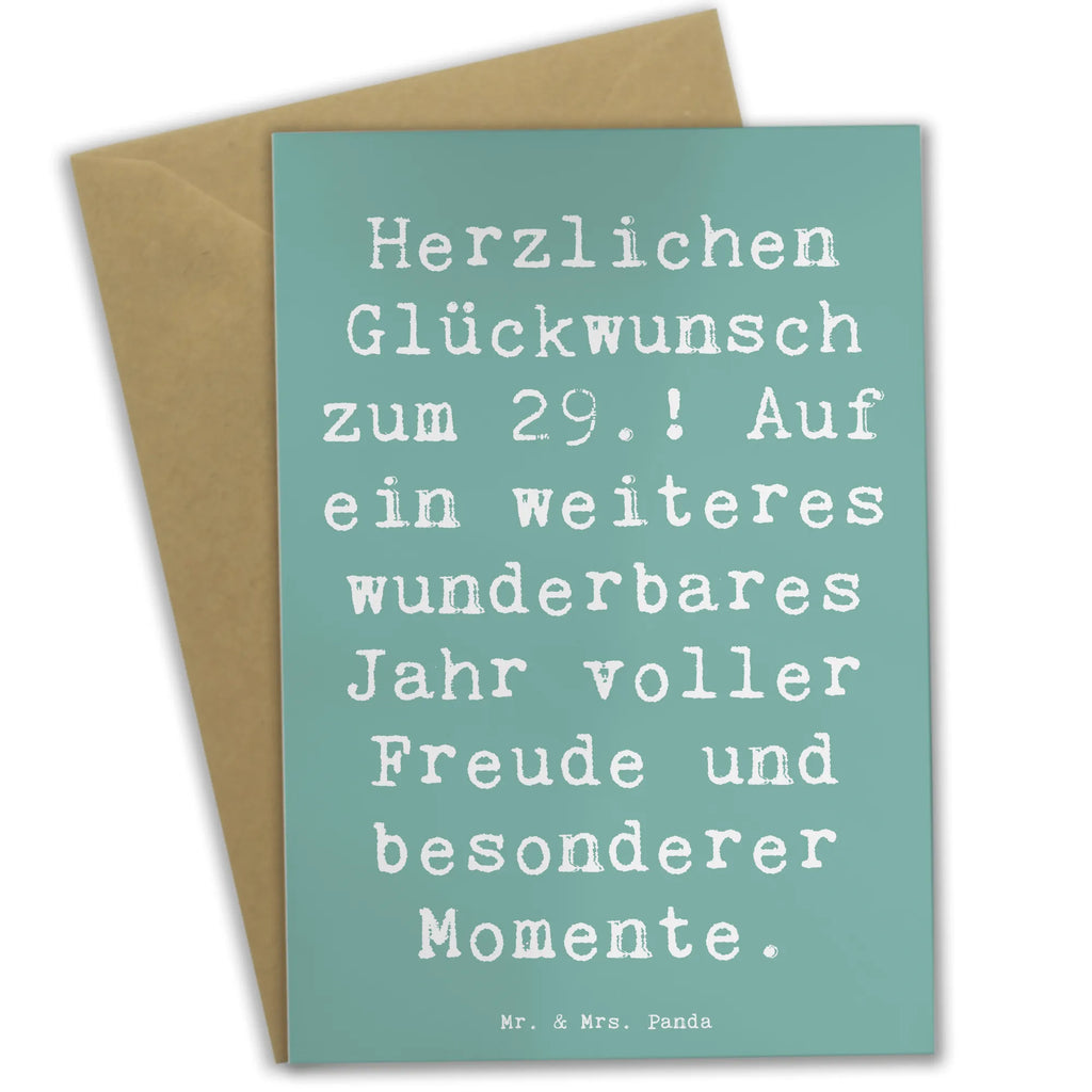 Grußkarte Spruch 29. Geburtstag Geburtstagskarte, Hochzeitskarte, Einladungskarte, Klappkarte, Glückwunschkarte, Karte, Ansichtskarten, Grußkarte, Geburtstag, Geburtstagsgeschenk, Geschenk