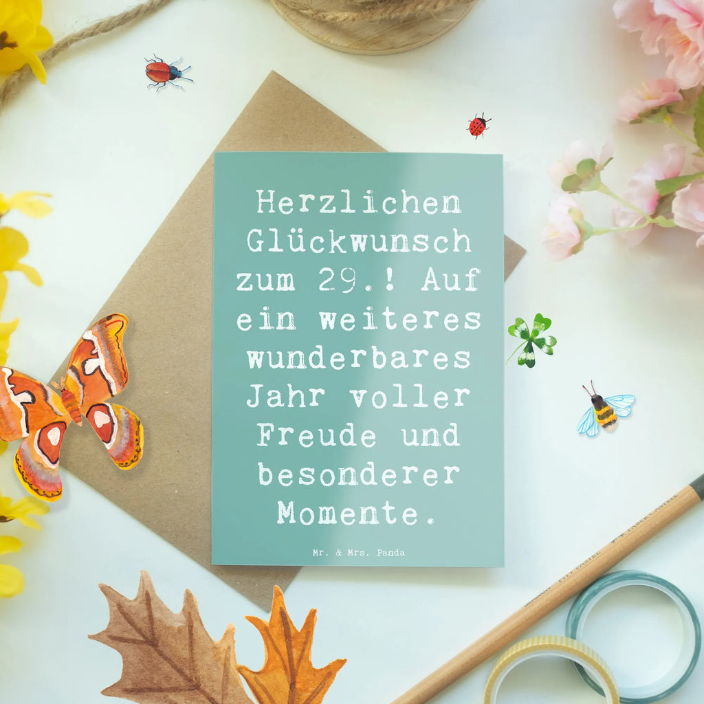 Grußkarte Spruch 29. Geburtstag Geburtstagskarte, Hochzeitskarte, Einladungskarte, Klappkarte, Glückwunschkarte, Karte, Ansichtskarten, Grußkarte, Geburtstag, Geburtstagsgeschenk, Geschenk